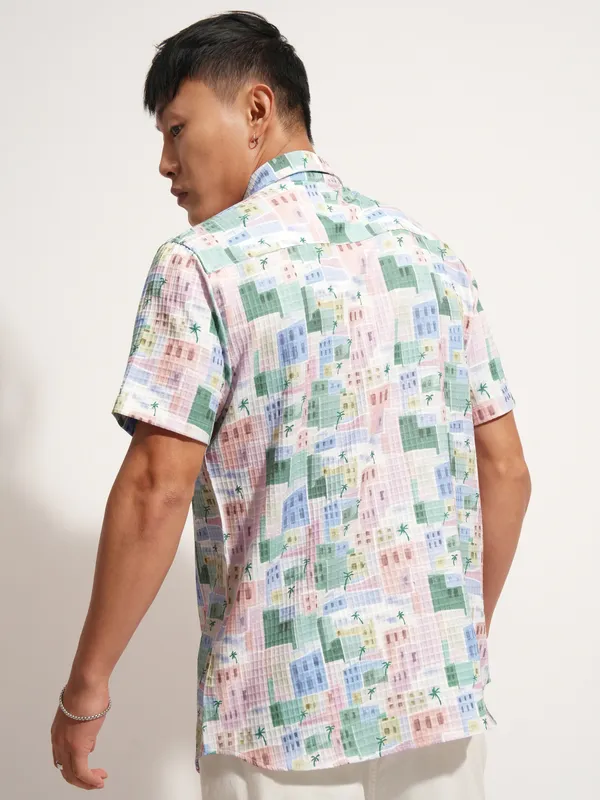 Highlander Men Multi Printed Slim Fit Casual Shirt