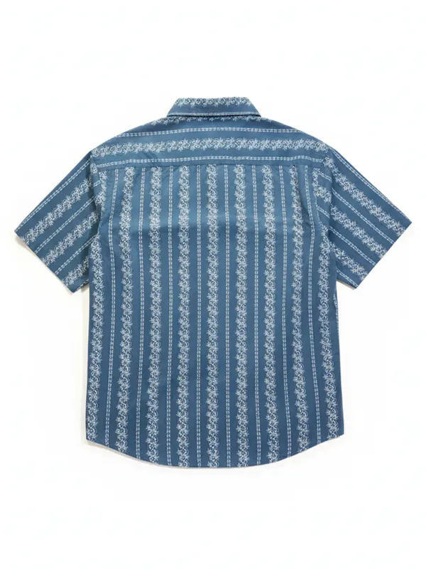 Highlander Men Blue Printed Relaxed Fit Casual Shirt