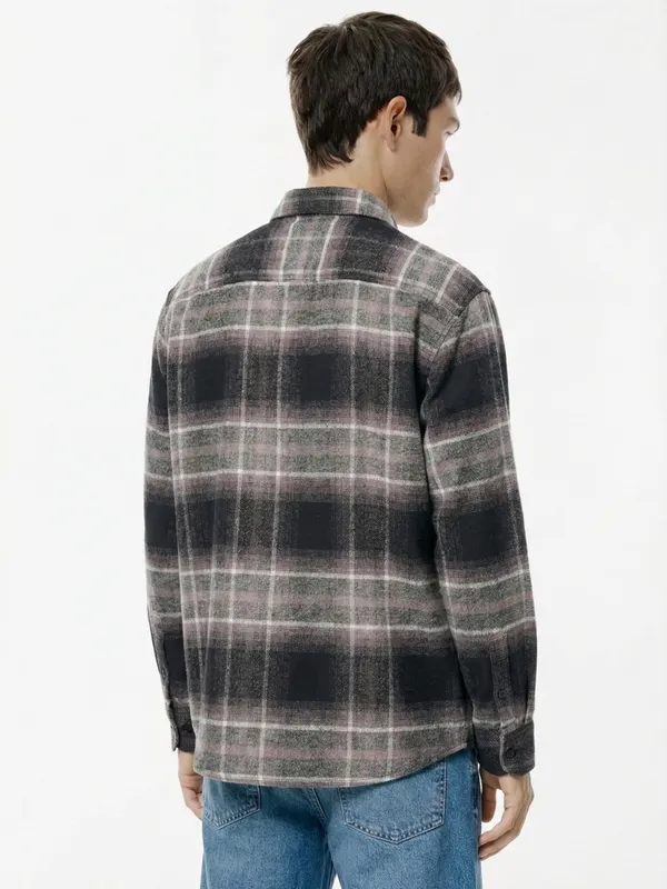 Highlander Men Black Checked Relaxed Fit Casual Shirt