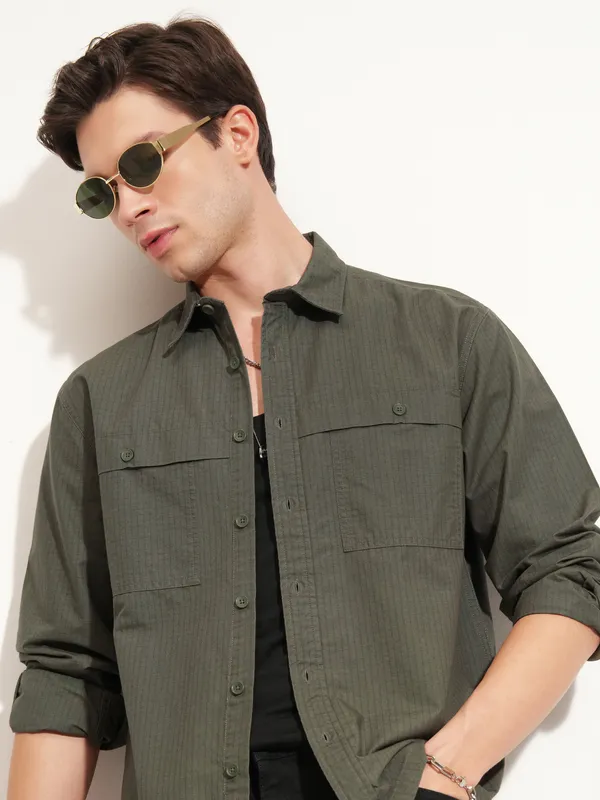 Men Oversized Fit Casual Shirt