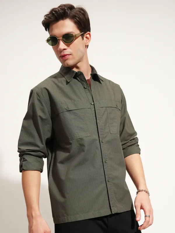 Men Oversized Fit Casual Shirt