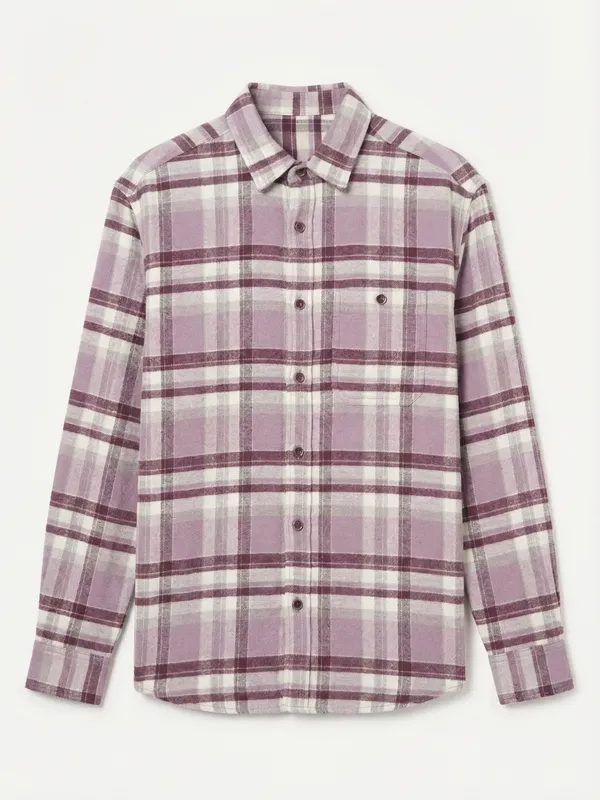 Highlander Men Pink Checked Relaxed Fit Casual Shirt