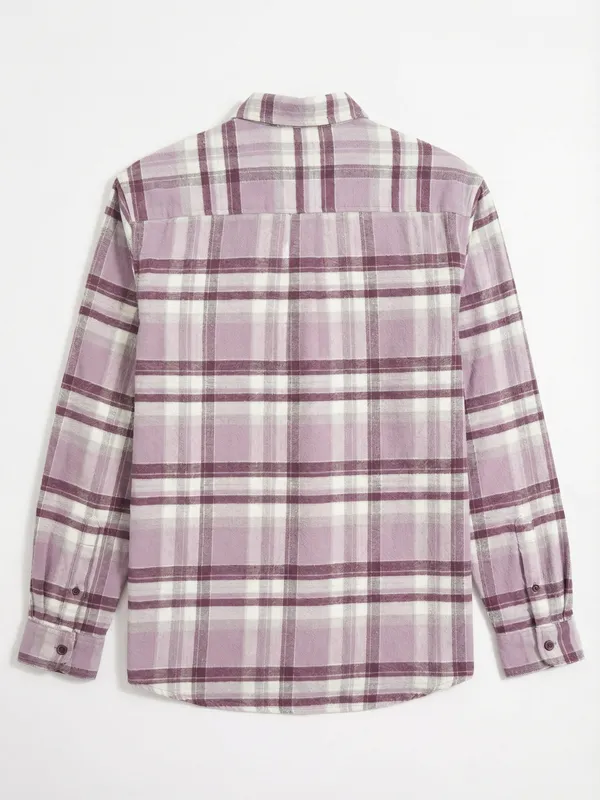 Highlander Men Pink Checked Relaxed Fit Casual Shirt