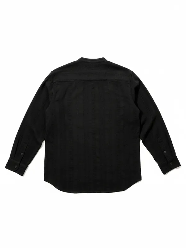 Highlander Men Black Self Design Relaxed Fit Casual Shirt