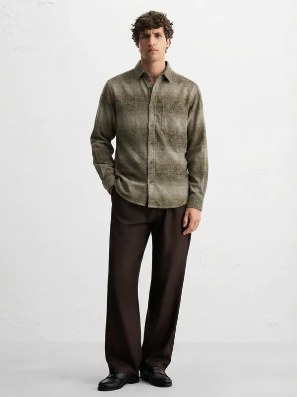 Highlander Men Black Checked Relaxed Fit Casual Shirt