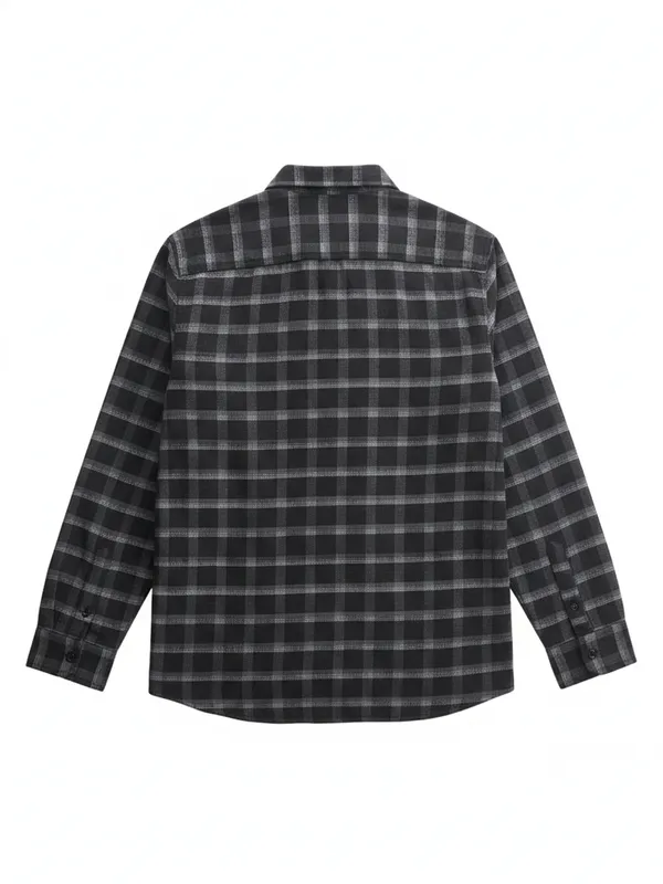 Highlander Men Black Checked Slim Fit Casual Shirt