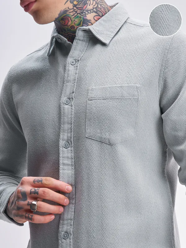 Men Slim Fit Casual Shirt