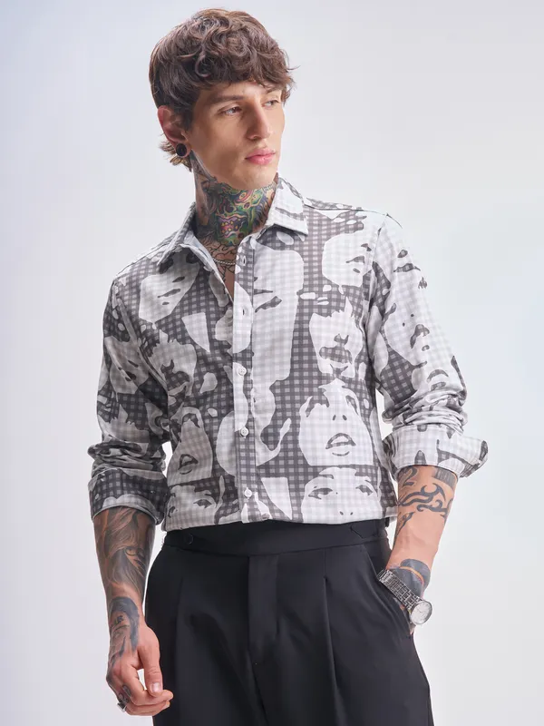 Highlander Men Multi Printed Slim Fit Casual Shirt