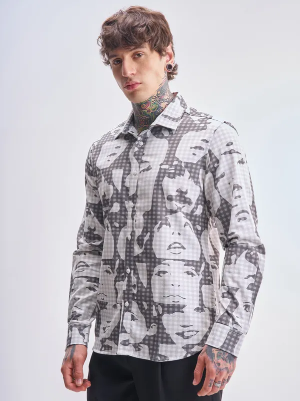 Highlander Men Multi Printed Slim Fit Casual Shirt