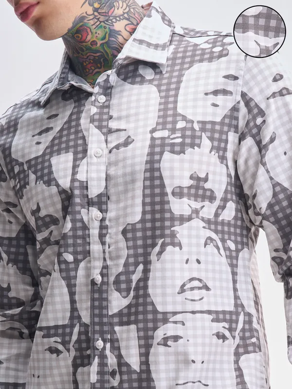 Highlander Men Multi Printed Slim Fit Casual Shirt