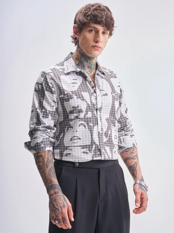 Highlander Men Multi Printed Slim Fit Casual Shirt