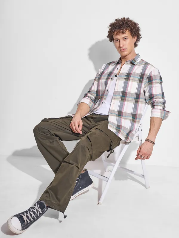 Highlander Men Multi Checked Relaxed Fit Casual Shirt