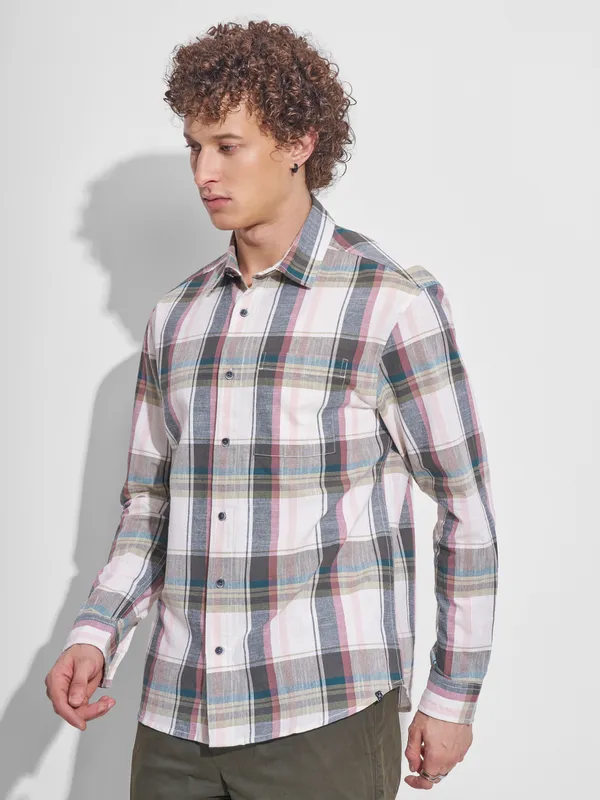 Highlander Men Multi Checked Relaxed Fit Casual Shirt