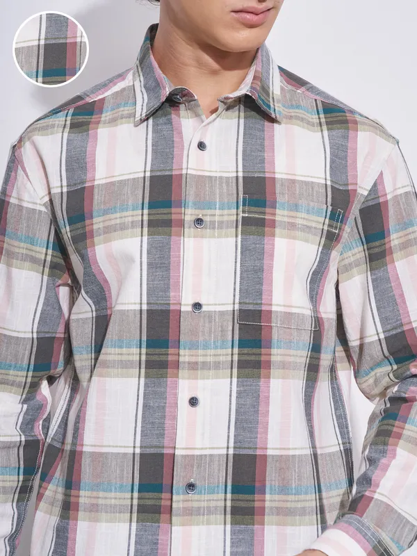Highlander Men Multi Checked Relaxed Fit Casual Shirt