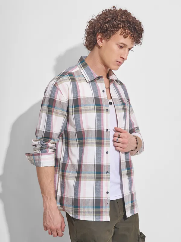 Highlander Men Multi Checked Relaxed Fit Casual Shirt