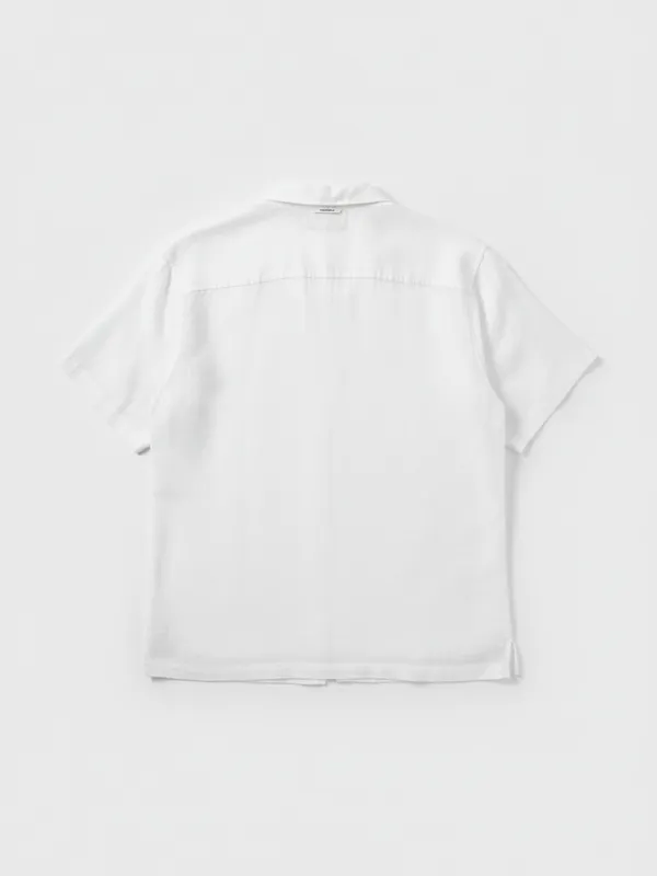 Highlander Men White Embroidered Relaxed Fit Casual Shirt