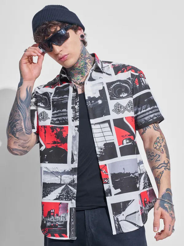Highlander Men Multi Printed Relaxed Fit Casual Shirt
