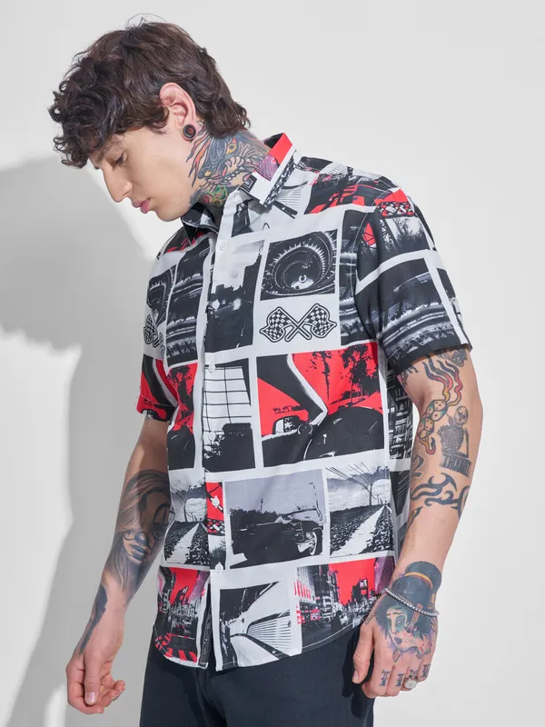Highlander Men Multi Printed Relaxed Fit Casual Shirt