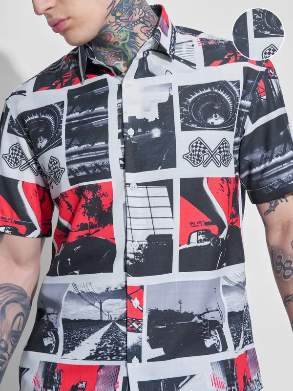 Highlander Men Multi Printed Relaxed Fit Casual Shirt