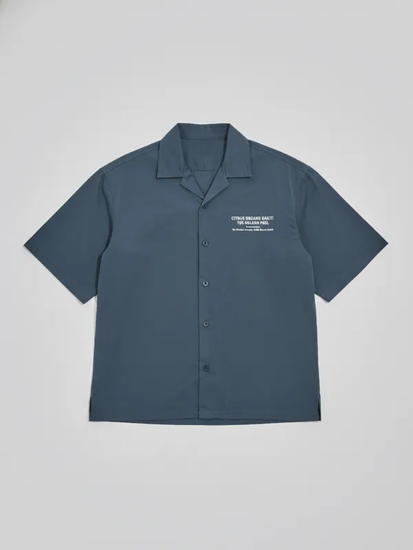 Highlander Men Blue Printed Boxy Fit Casual Shirt