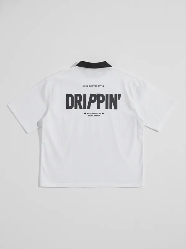 Highlander Men White Printed Boxy Fit Casual Shirt