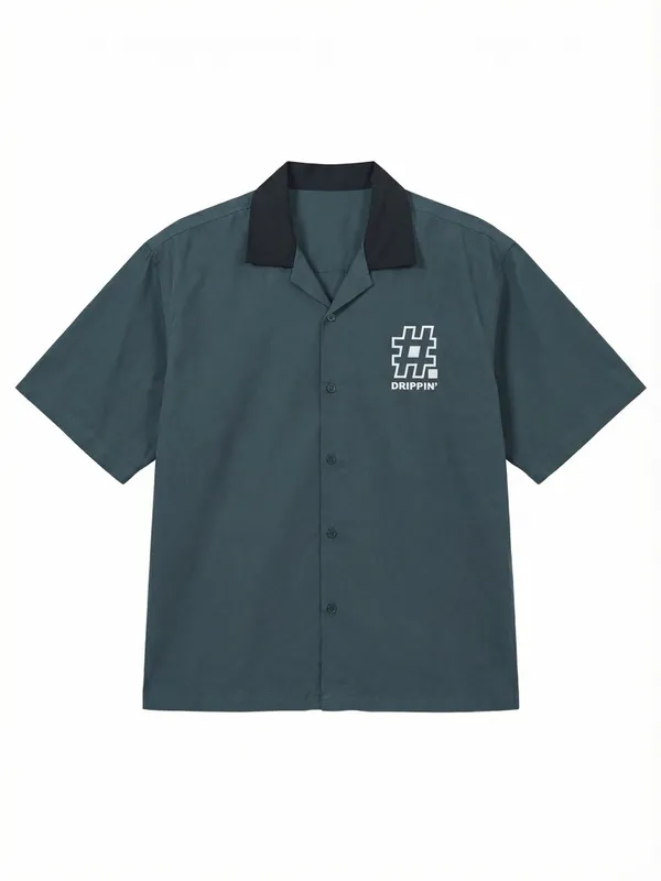 Highlander Men Blue Printed Boxy Fit Casual Shirt