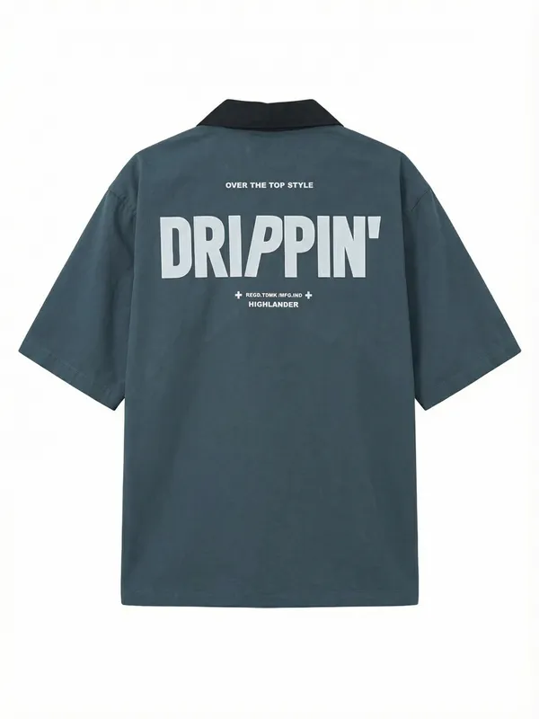 Highlander Men Blue Printed Boxy Fit Casual Shirt