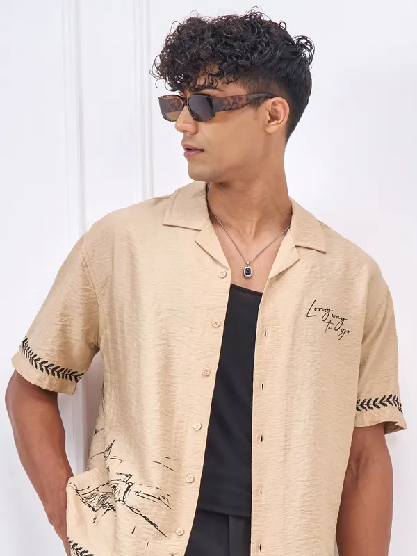 Men Boxy Fit Casual Shirt