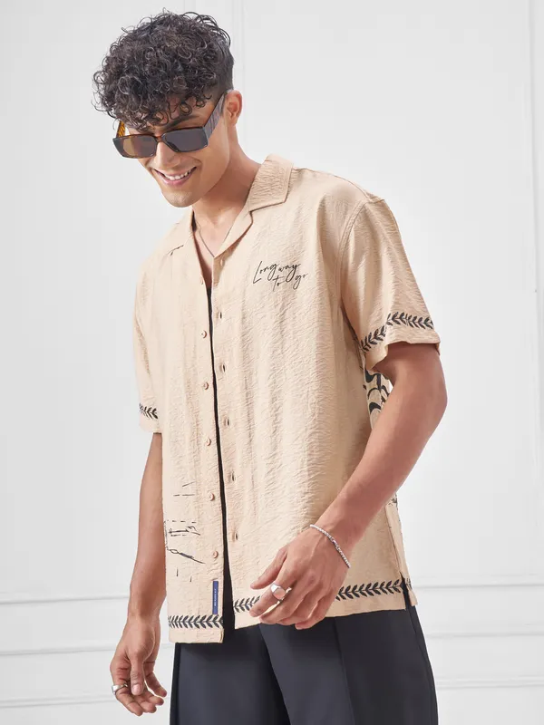 Men Boxy Fit Casual Shirt