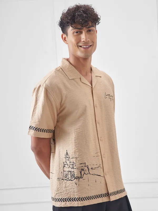 Men Boxy Fit Casual Shirt