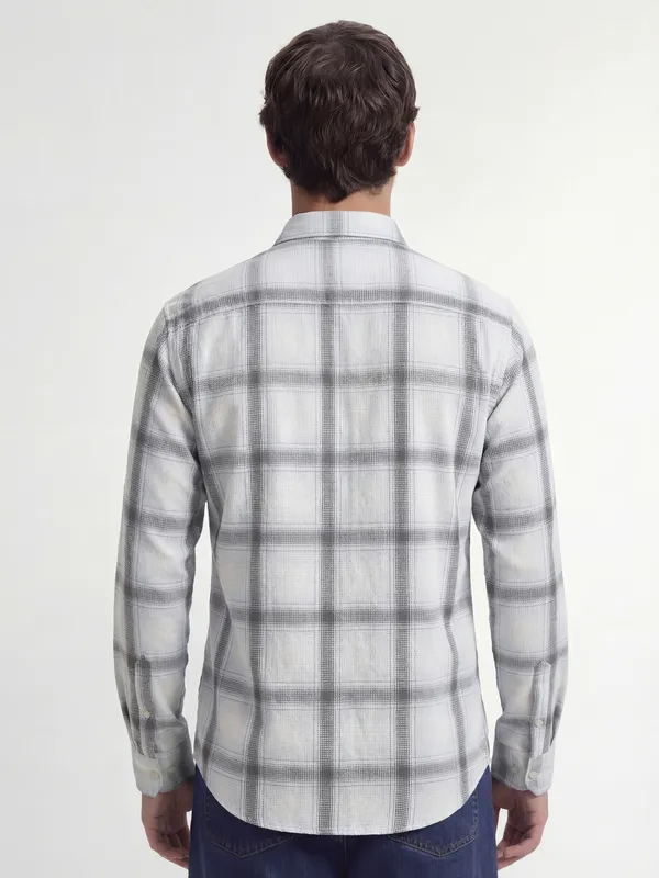 Highlander Men Blue Checked Regular Fit Casual Shirt