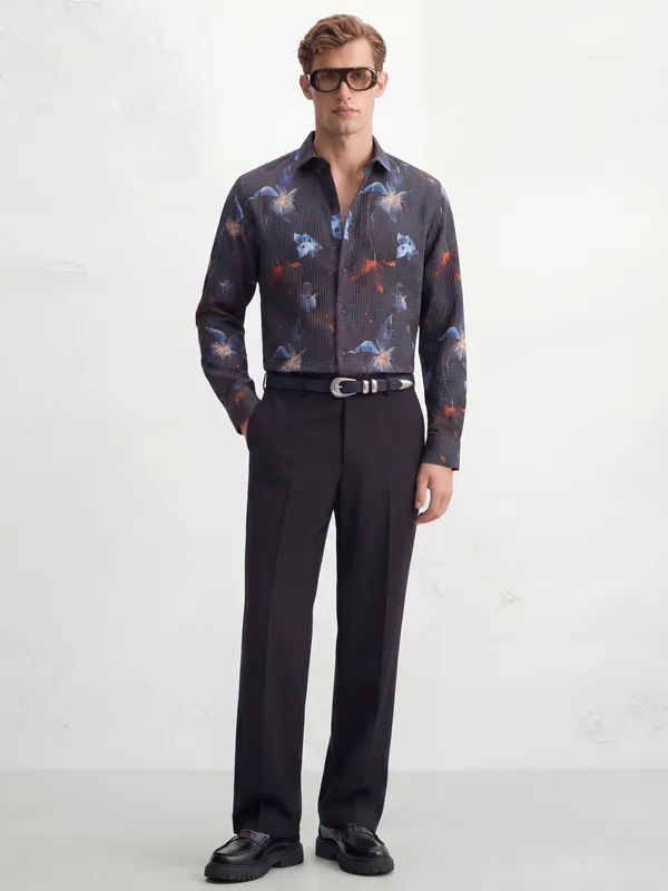 Highlander Men Multi Printed Slim Fit Casual Shirt