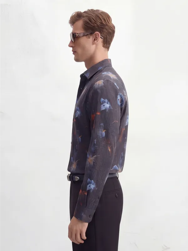 Highlander Men Multi Printed Slim Fit Casual Shirt