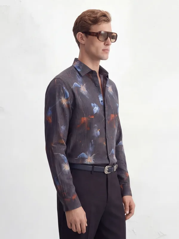 Highlander Men Multi Printed Slim Fit Casual Shirt