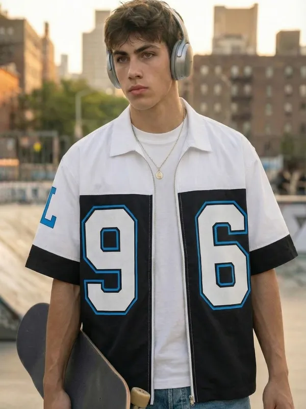 Highlander Men White Printed Boxy Fit Casual Shirt