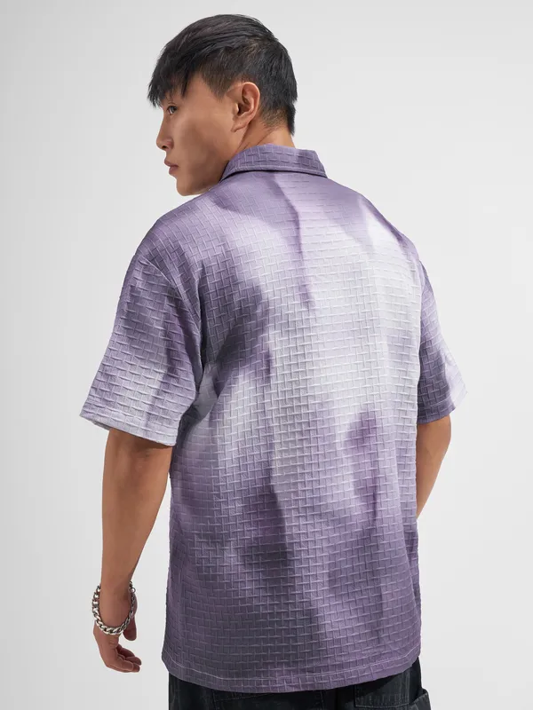 Highlander Men Purple Printed Relaxed Fit Casual Shirt