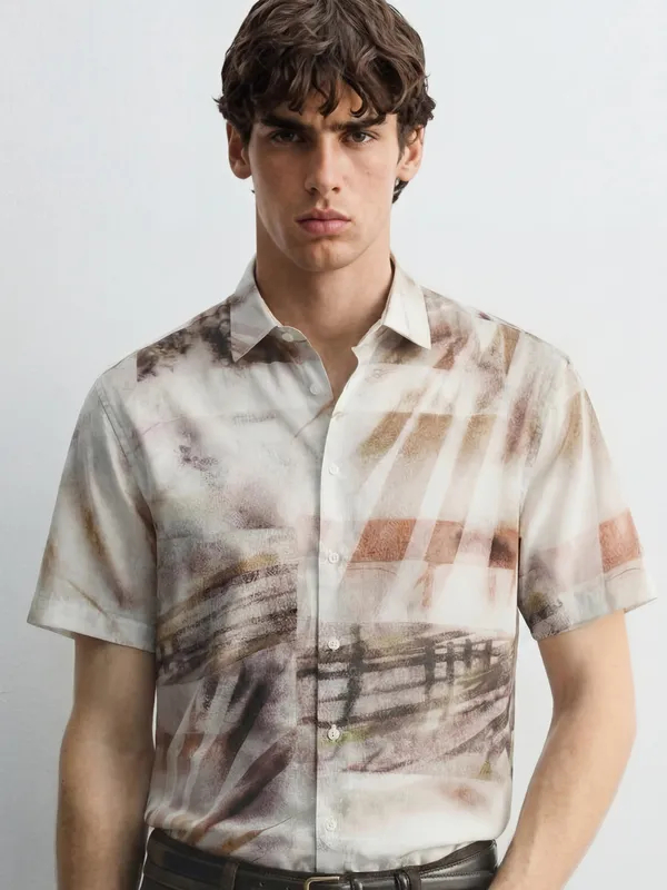 Highlander Men Multi Printed Regular Fit Casual Shirt