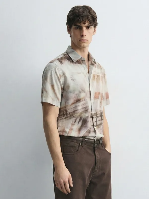 Highlander Men Multi Printed Regular Fit Casual Shirt