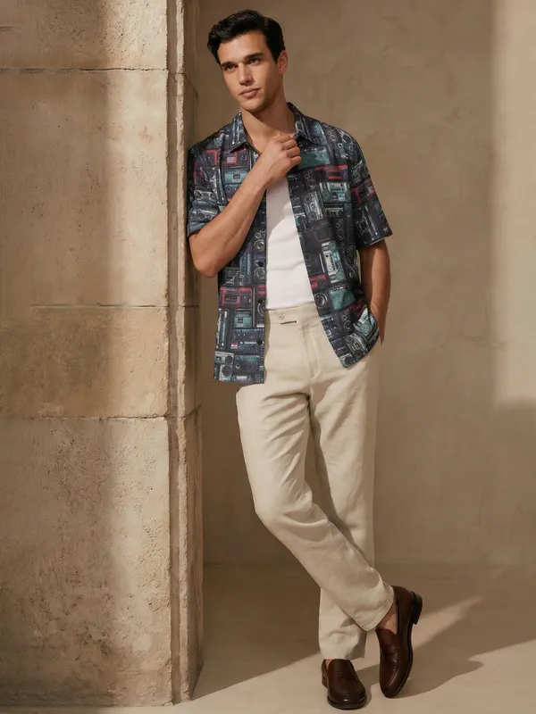 Highlander Men Multi Printed Boxy Fit Casual Shirt