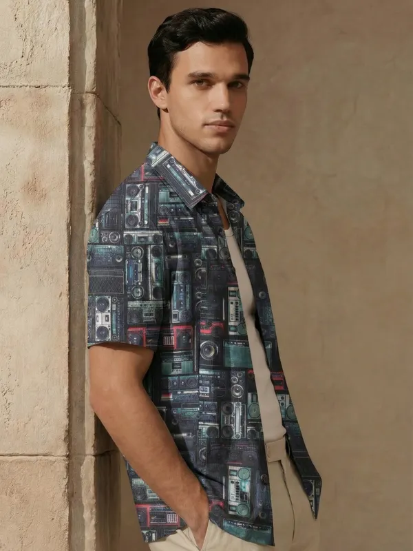 Highlander Men Multi Printed Boxy Fit Casual Shirt
