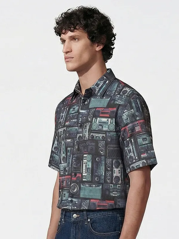 Highlander Men Multi Printed Boxy Fit Casual Shirt