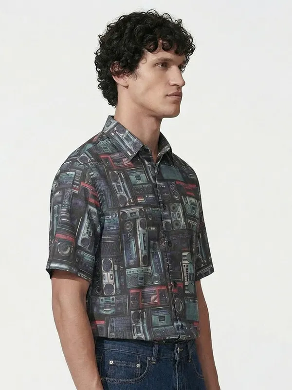 Highlander Men Multi Printed Boxy Fit Casual Shirt
