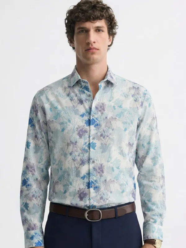 Highlander Men Multi Printed Slim Fit Casual Shirt