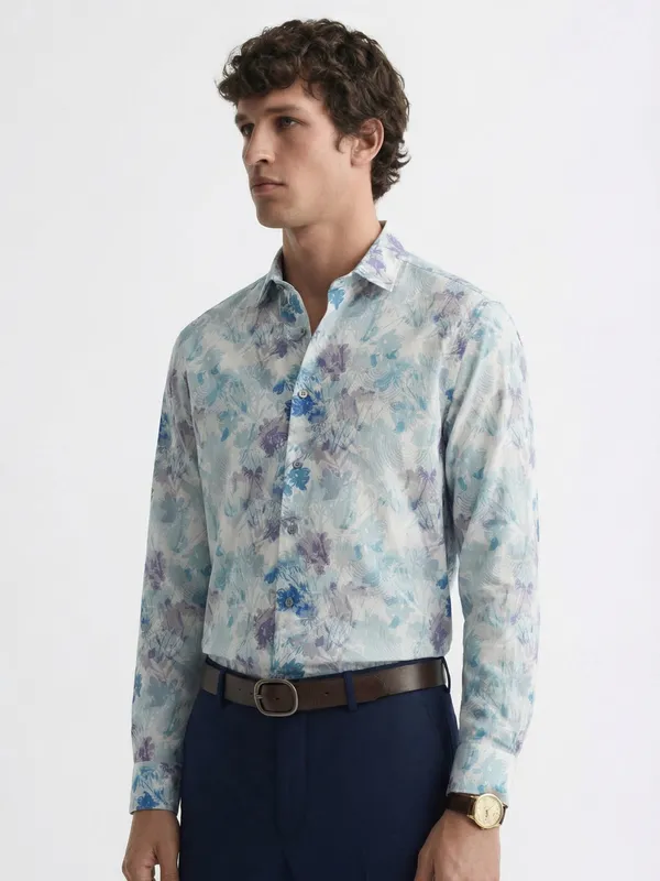 Highlander Men Multi Printed Slim Fit Casual Shirt