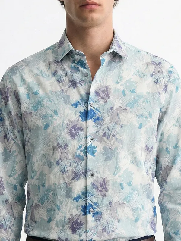 Highlander Men Multi Printed Slim Fit Casual Shirt