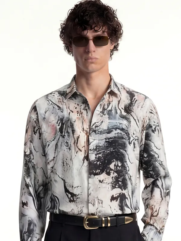 Highlander Men Multi Printed Slim Fit Casual Shirt