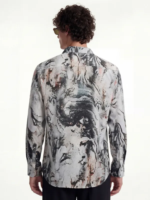 Highlander Men Multi Printed Slim Fit Casual Shirt