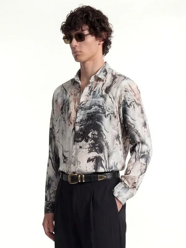 Highlander Men Multi Printed Slim Fit Casual Shirt