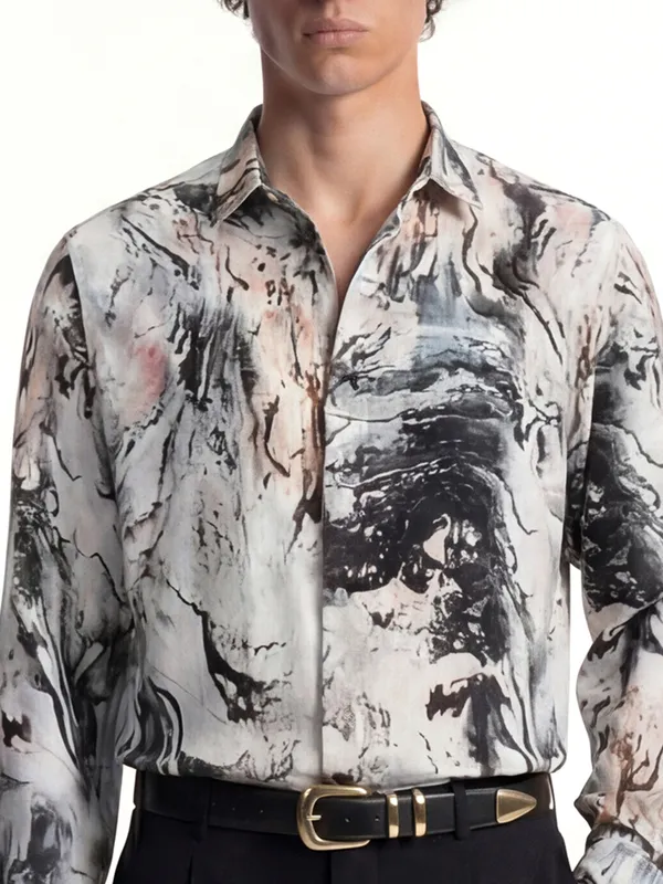 Highlander Men Multi Printed Slim Fit Casual Shirt