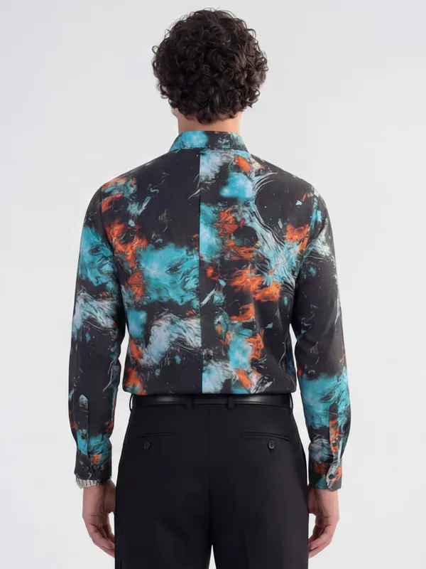 Highlander Men Multi Printed Slim Fit Casual Shirt